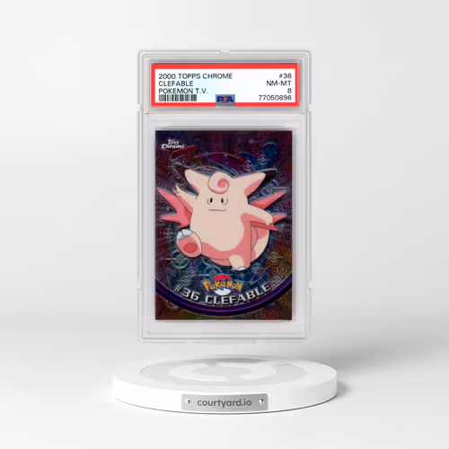 2000 Topps Chrome Pokémon T.V. #36 Clefable (PSA 8 NM-MT)