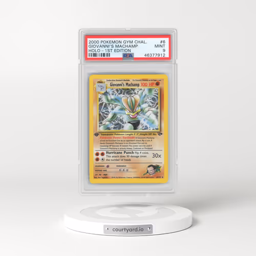 2000 Pokémon Gym Challenge #6 Giovanni's Machamp - 1st Edition Holo (PSA 9 MINT)