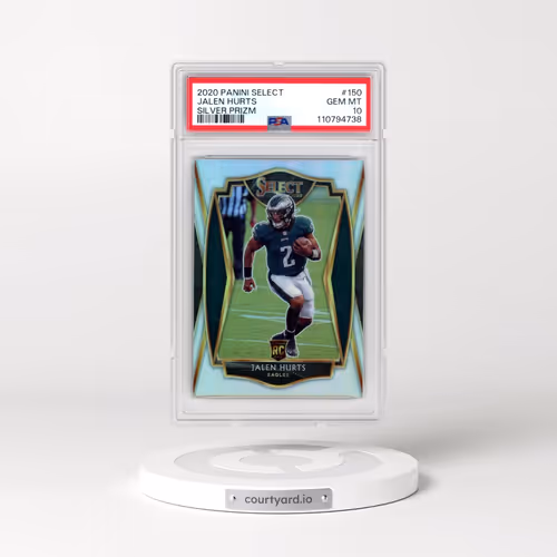2020 Panini Select #150 Jalen Hurts - Silver Prizm (PSA 10 GEM MINT)