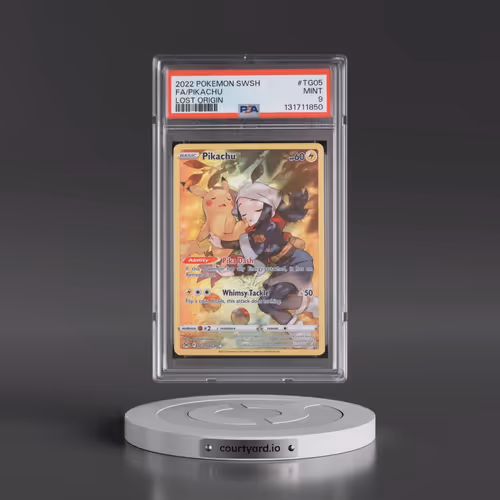 2022 Pokémon Sword & Shield Lost Origin #TG05 Pikachu - Full Art (PSA 9 MINT)