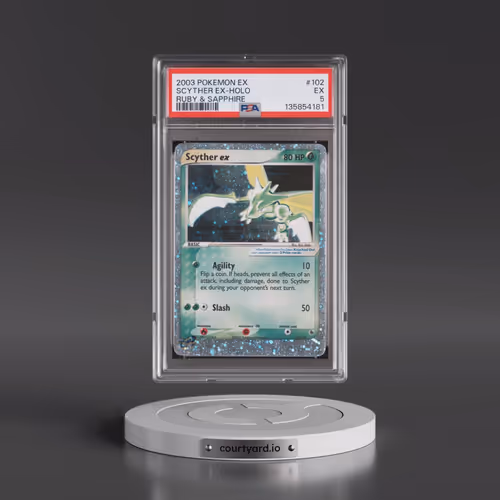 2003 Pokémon EX Ruby & Sapphire #102 Scyther EX - Holo Holo (PSA 5 EX)