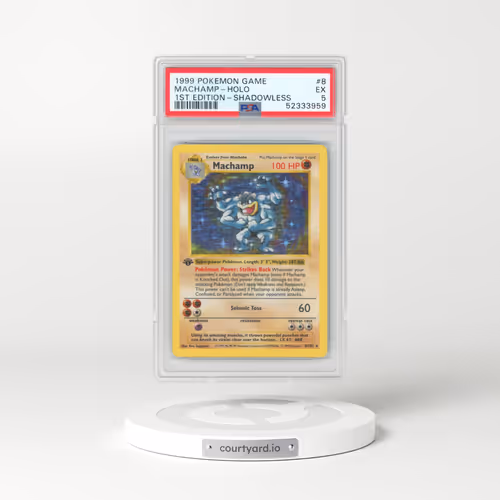 1999 Pokémon Game #8 Machamp - 1st Edition Holo Shadowless (PSA 5 EX)