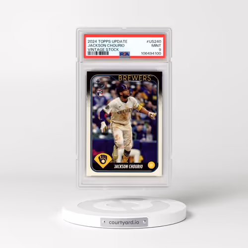 2024 Topps Update #US240 Jackson Chourio - Vintage Stock (PSA 9 MINT)