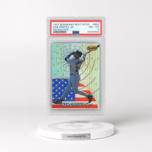1997 Bowman's Best International #BBI2 Ken Griffey Jr - Refractor (PSA 8 NM-MT)