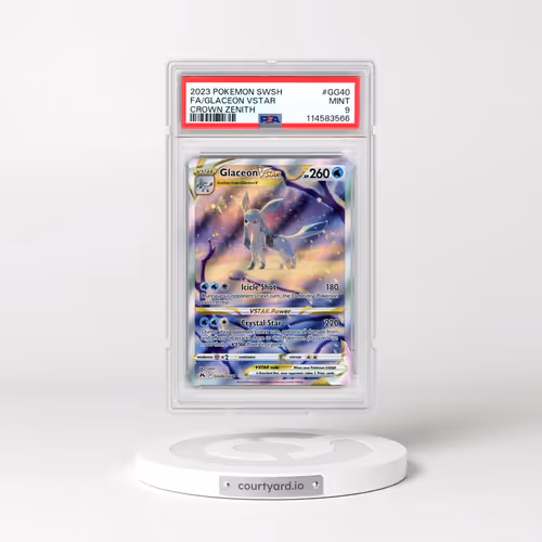 2023 Pokémon Sword and Shield Crown Zenith #GG40 Glaceon Vstar - Full Art (PSA 9 MINT)