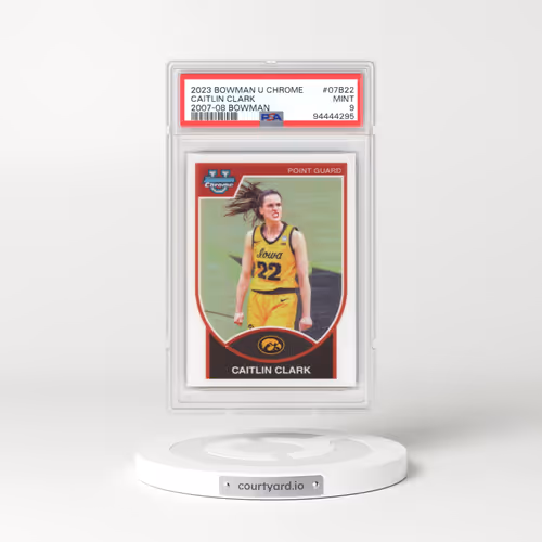 2023 Bowman University Chrome 2007-08 Bowman #07B22 Caitlin Clark (PSA 9 MINT)