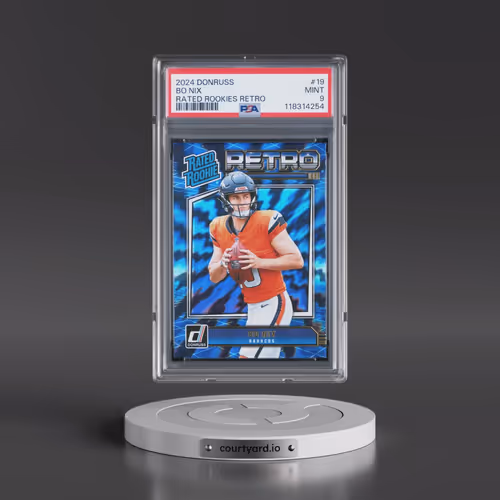 2024 Panini Donruss Rated Rookies Retro #19 Bo Nix (PSA 9 MINT)