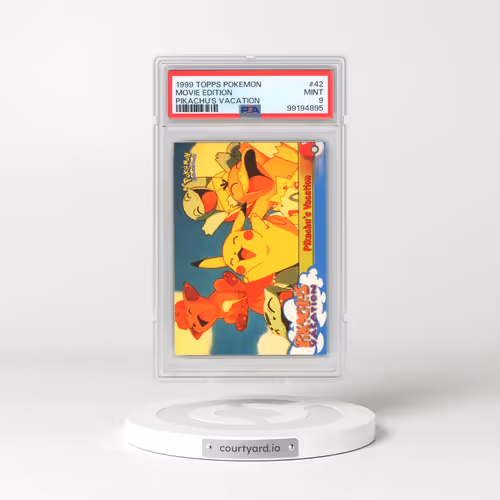 1999 Topps Pokémon the Movie Edt #42 Movie Edition - Pikachu's Vacation (PSA 9 MINT)