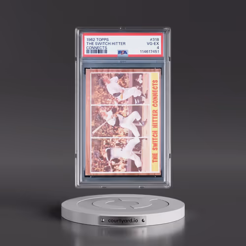 1962 Topps #318 The Switch Hitter Connects (PSA 4 VG-EX)