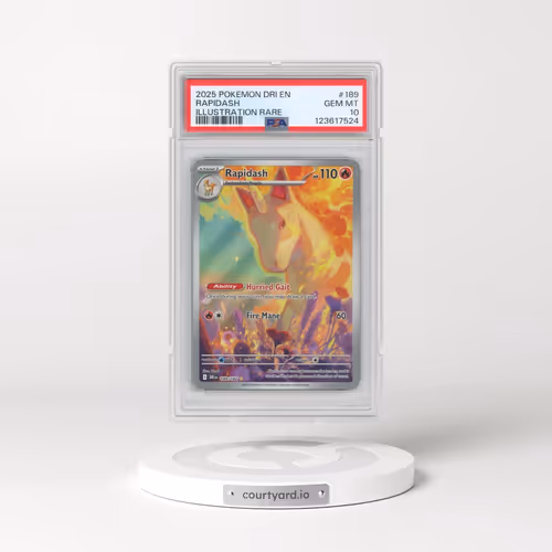 2025 Pokémon Dri EN-Destined Rivals #189 Rapidash - Illustration Rare (PSA 10 GEM MINT)