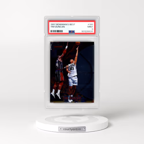 1997 Bowman's Best #106 Tim Duncan (PSA 9 MINT)