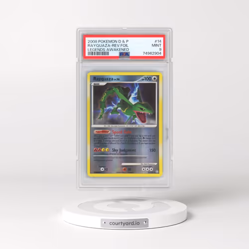2008 Pokémon Diamond & Pearl Legends Awakened #14 Rayquaza - Reverse Foil (PSA 9 MINT)