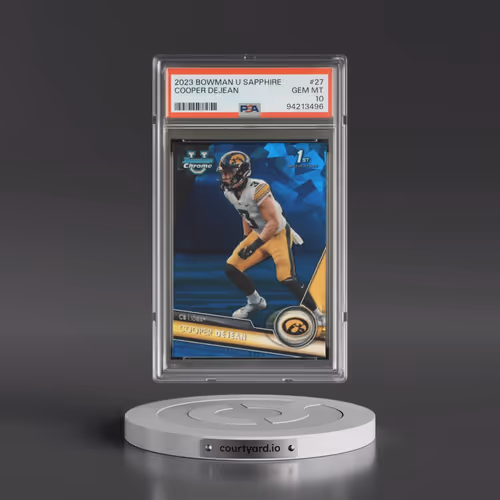 2023 Bowman University Chrome Sapphire #27 Cooper Dejean (PSA 10 GEM MINT)