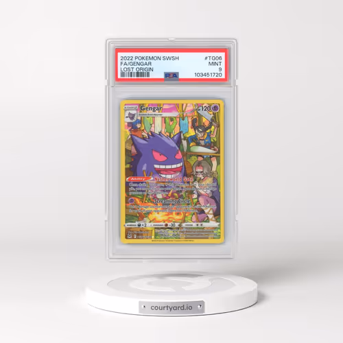2022 Pokémon Sword & Shield Lost Origin #TG06 Gengar - Full Art (PSA 9 MINT)
