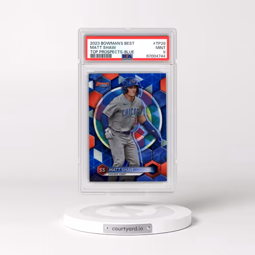 2023 Bowman's Best Top Prospects #TP28 Matt Shaw - Blue Refractor (PSA 9 MINT)