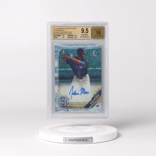 2019 Bowman Draft Chrome Draft Picks Autograph #CDAJM Joshua Mears - Sparkles Refractor (BGS 9.5 GEM