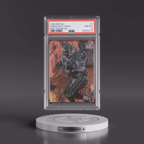 1996 Metal Molten Metal #5 Marshall Faulk - Molten Metal (PSA 8 NM-MT)