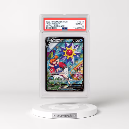 2022 Pokémon Sword & Shield Astral Radiance #TG13 Starmie V - Holo Full Art (PSA 10 GEM MINT)
