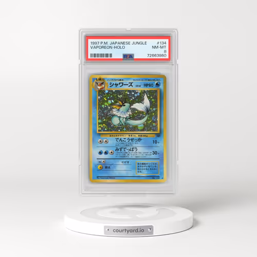 1997 Pokémon Jungle #134 Vaporeon - Holo (PSA 8 NM-MT)