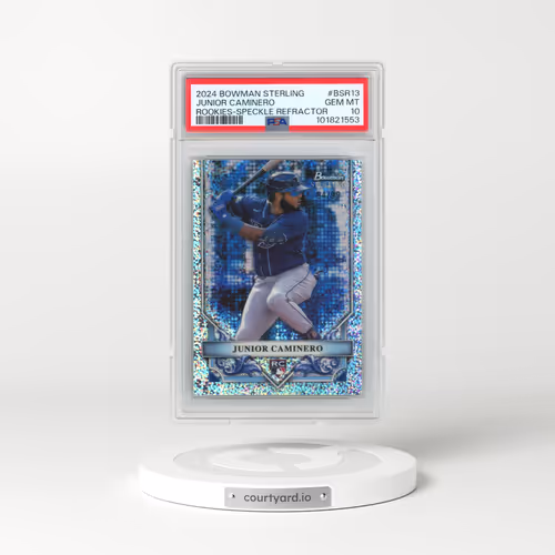 2024 Bowman Sterling Rookies #BSR13 Junior Caminero - Speckle Refractor (PSA 10 GEM MINT)