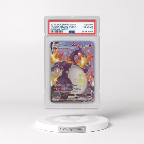 2021 Pokémon Sword & Shield Shining Fates #SV107 Charizard Vmax - Full Art (PSA 10 GEM MINT)