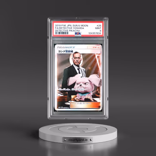 2019 Pokémon Sun & Moon Detective Pikachu #25 Detective Yoshida - Full Art (PSA 9 MINT)