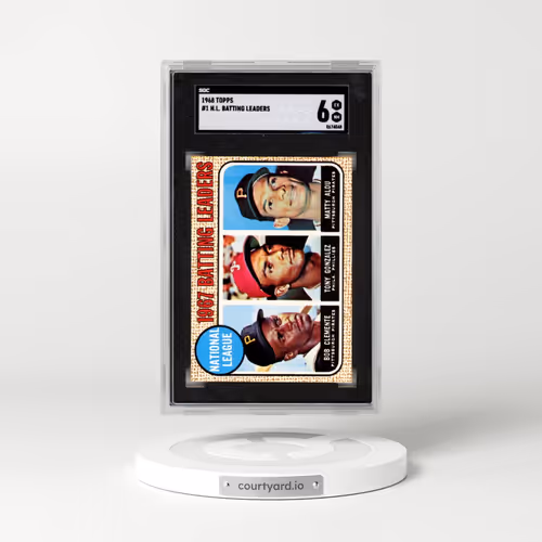 1968 Topps #1 N.L. Batting Leaders - Clemente/Gonzalez/Alou (SGC 6 EX-MT)