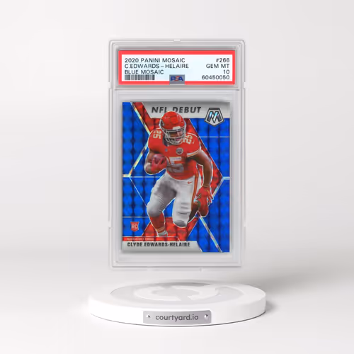 2020 Panini Mosaic #266 Clyde Edwards-Helaire - Blue Mosaic (PSA 10 GEM MINT)