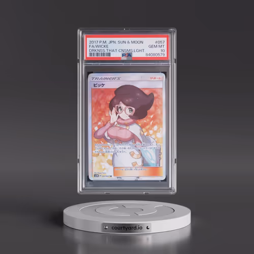 2017 Pokémon Sun & Moon Darkness That Consumes Light #057 Wicke - Full Art (PSA 10 GEM MINT)