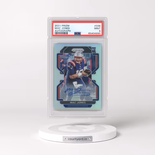 2021 Panini Prizm #336 Mac Jones - Autograph (PSA 9 MINT)