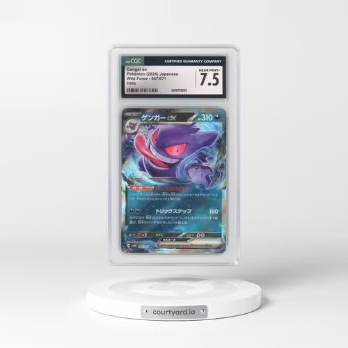 2024 Pokémon Sv5k-Wild Force #047 Gengar EX - Holo (CGC 7.5 NM+)