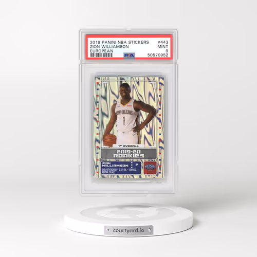 2019 Panini NBA Stickers European #443 Zion Williamson (PSA 9 MINT)