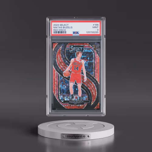2024 Panini Select #166 Matas Buzelis - Red Disco (PSA 9 MINT)