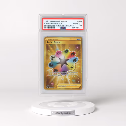 2020 Pokémon Sword & Shield Darkness Ablaze #200 Turbo Patch - Full Art Secret (PSA 10 GEM MINT)