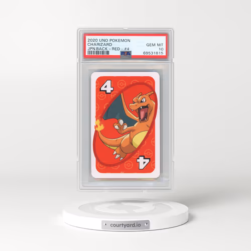 2020 Uno Pokémon Charizard - Back-Red-#4 (PSA 10 GEM MINT)