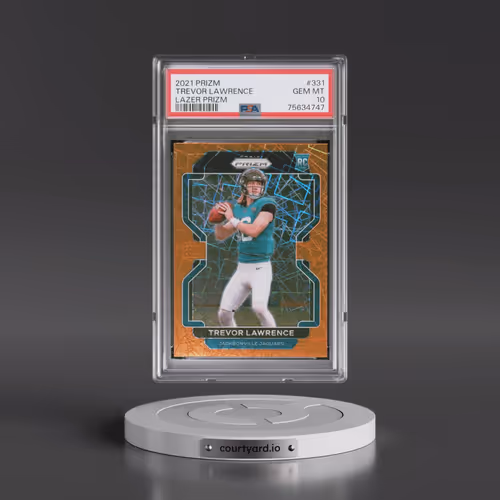 2021 Panini Prizm #331 Trevor Lawrence - Lazer Prizm (PSA 10 GEM MINT)