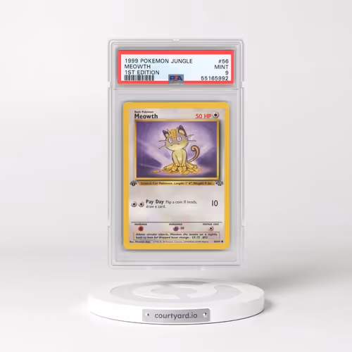 1999 Pokémon Jungle #56 Meowth - 1st Edition (PSA 9 MINT)