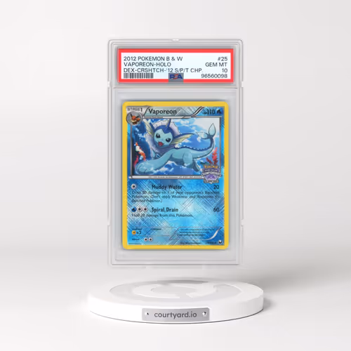 2012 Pokémon Black & White Dark Explorers #25 Vaporeon - Holo Crosshatch-2012 State/Province/Territo