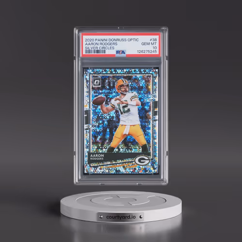 2020 Panini Donruss Optic #38 Aaron Rodgers - Silver Circles (PSA 10 GEM MINT)
