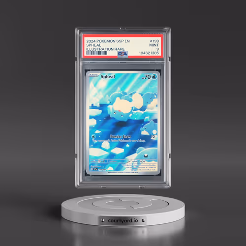 2024 Pokémon Ssp EN-Surging Sparks #199 Spheal - Illustration Rare (PSA 9 MINT)