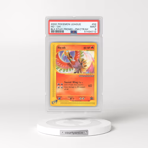 2002 Pokémon League Promo Black Star #52 HO-Oh - Pokemon Center NY (PSA 9 MINT)