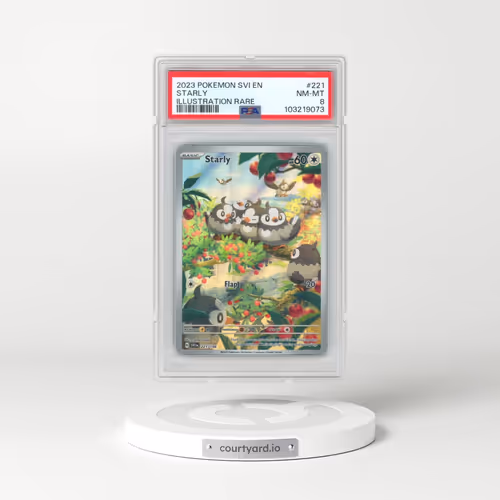 2023 Pokémon Svi EN-Scarlet & Violet #221 Starly - Illustration Rare (PSA 8 NM-MT)