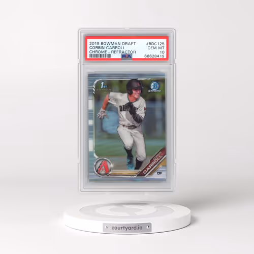 2019 Bowman Draft #BDC125 Corbin Carroll - Chrome-Refractor (PSA 10 GEM MINT)
