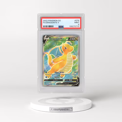 2022 Pokémon Go #076 Dragonite V - Holo Full Art (PSA 9 MINT)