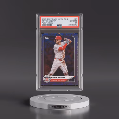 2025 Topps All-Star Game #43 Bryce Harper - Purple Foil (PSA 10 GEM MINT)