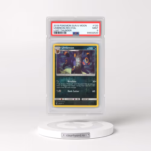 2018 Pokémon Sun & Moon Lost Thunder #120 Umbreon - Reverse Foil (PSA 9 MINT)