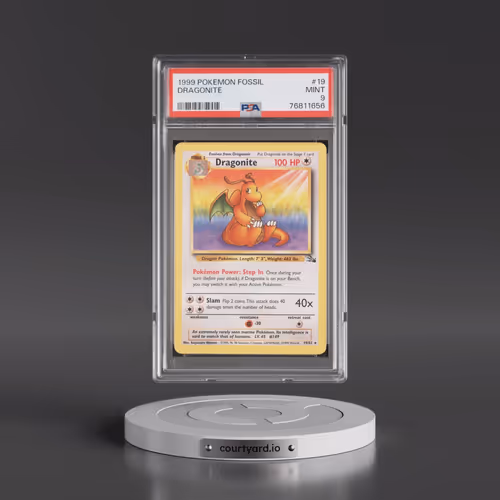 1999 Pokémon Fossil #19 Dragonite (PSA 9 MINT)