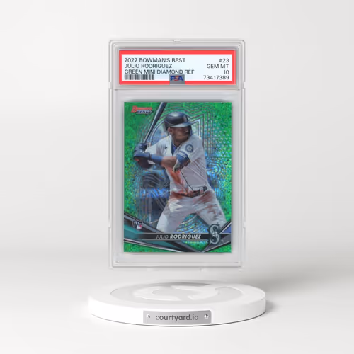 2022 Bowman's Best #23 Julio Rodriguez - Green Mini Diamond Refractor (PSA 10 GEM MINT)