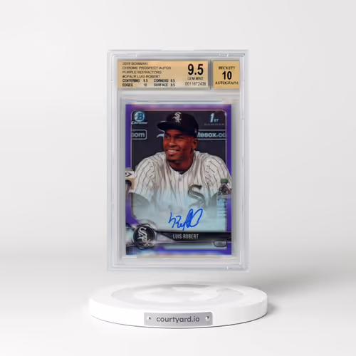 2018 Bowman Chrome Prospect Autographs Purple Refractors #CPALR Luis Robert (BGS 9.5 GEM MINT)