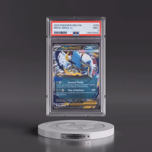 2025 Pokémon Meg EN-Mega Evolution #086 Mega Absol EX - Holo (PSA 9 MINT)